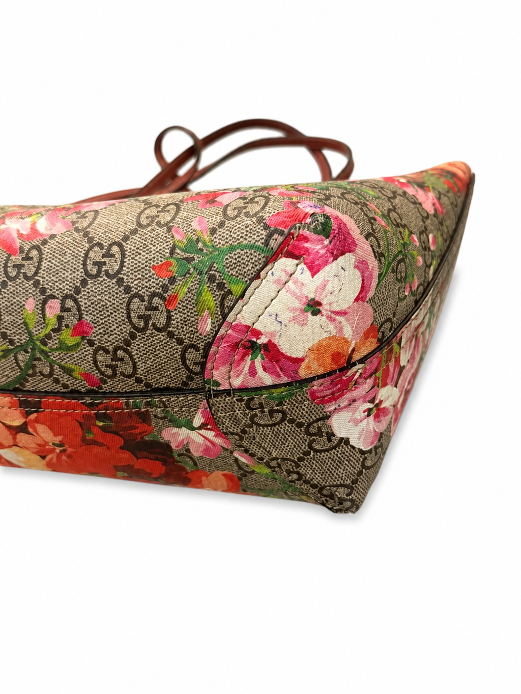 Gucci GG Supreme Blooms Reversible Tote (Small Size)