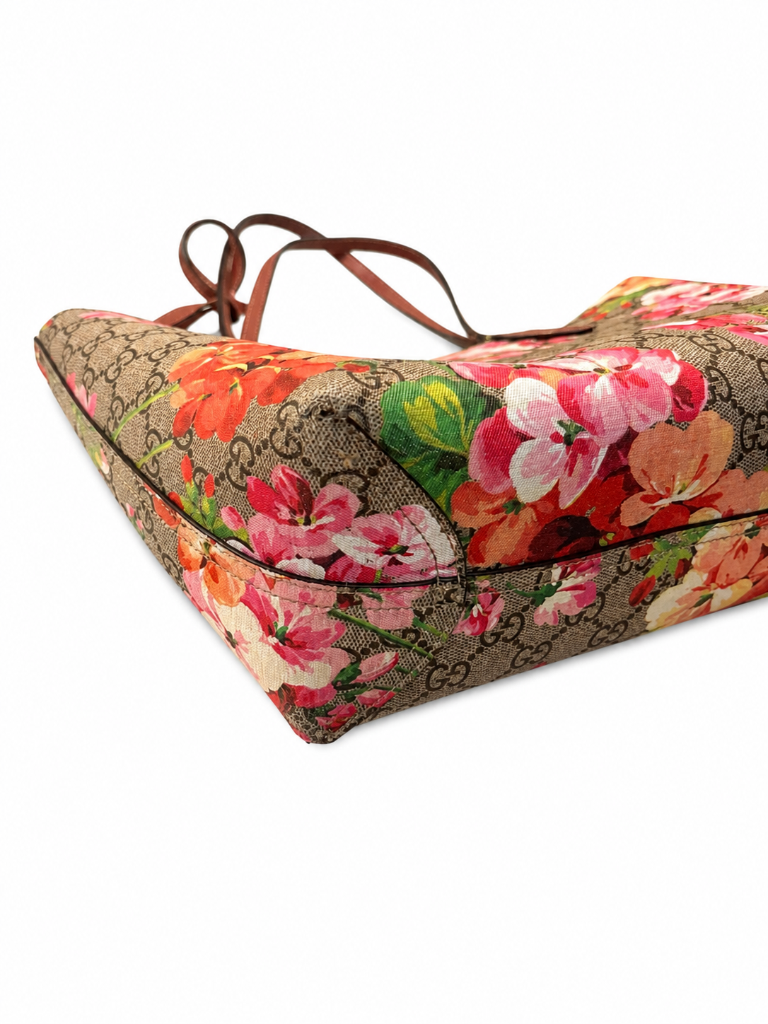 Gucci GG Supreme Blooms Reversible Tote (Small Size)