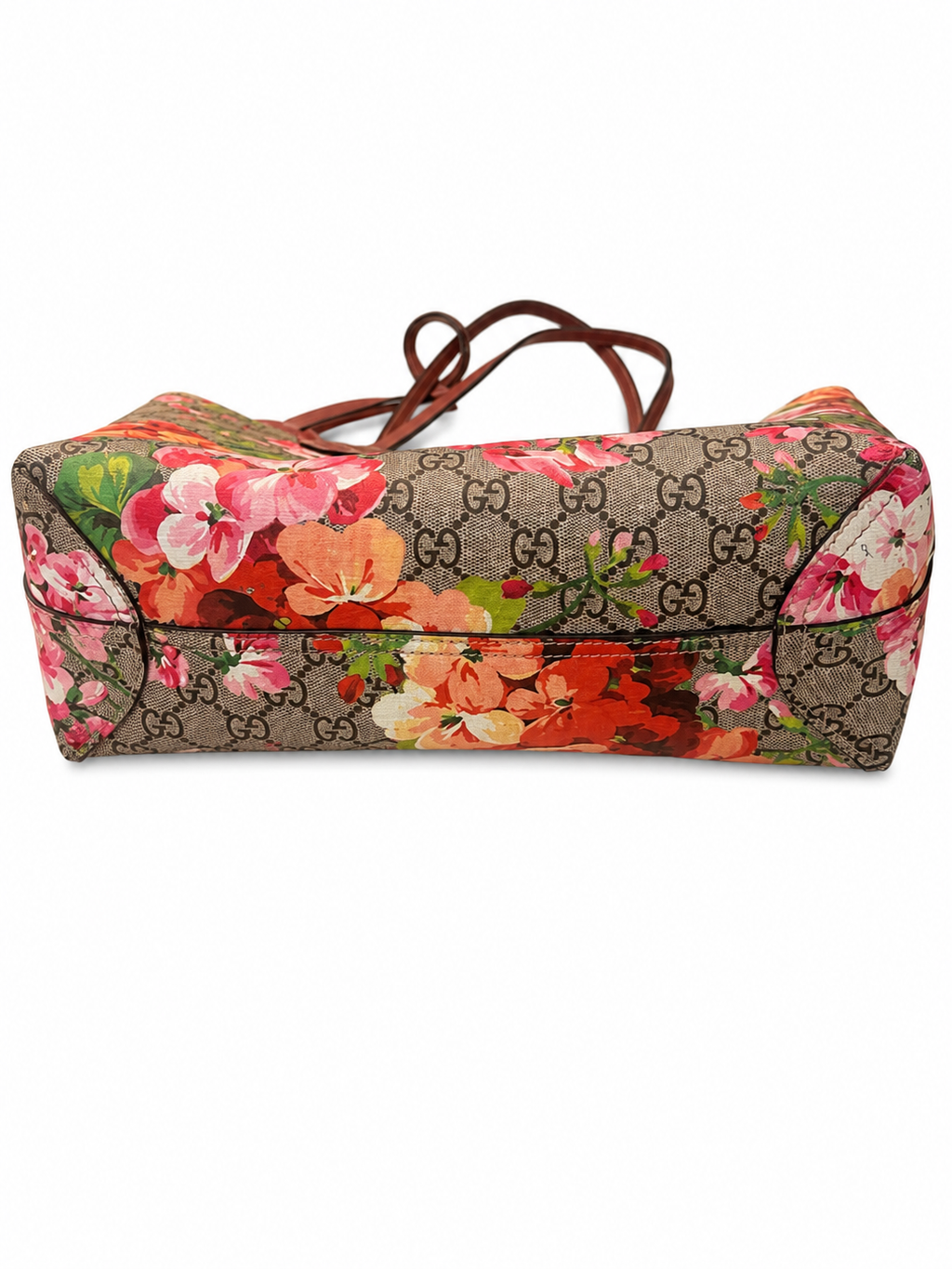 Gucci GG Supreme Blooms Reversible Tote (Small Size)