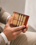 Burberry Nova Check Bifold Wallet – Beige & Brown