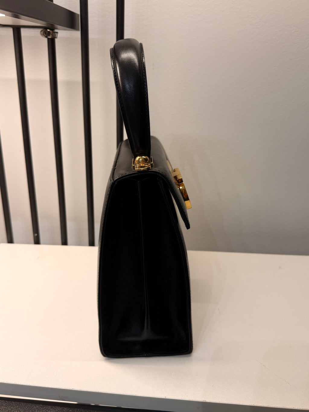 Salvatore Ferragamo Vintage Gancini Top Handle Bag – Black