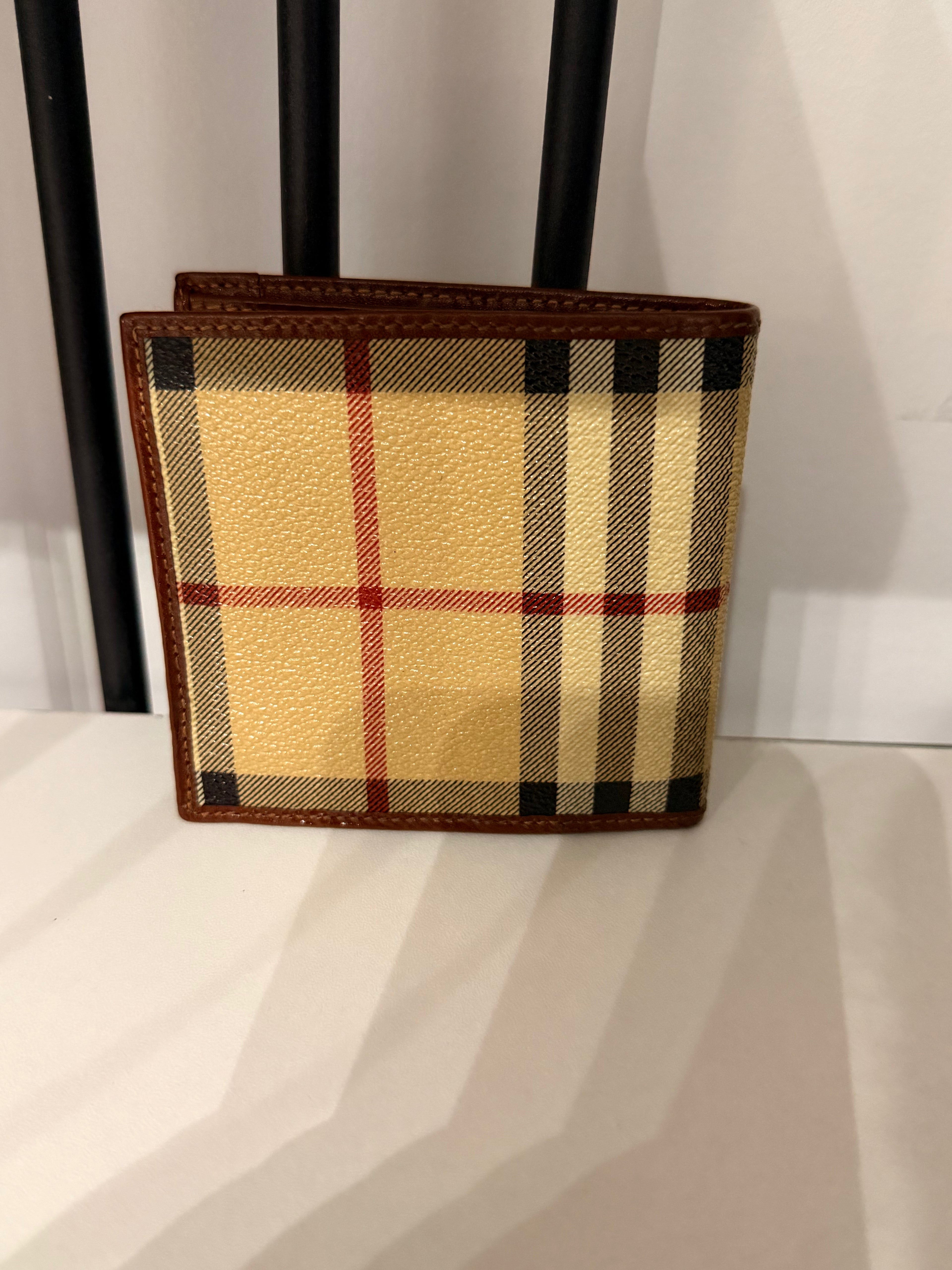 Burberry Nova Check Bifold Wallet – Beige & Brown