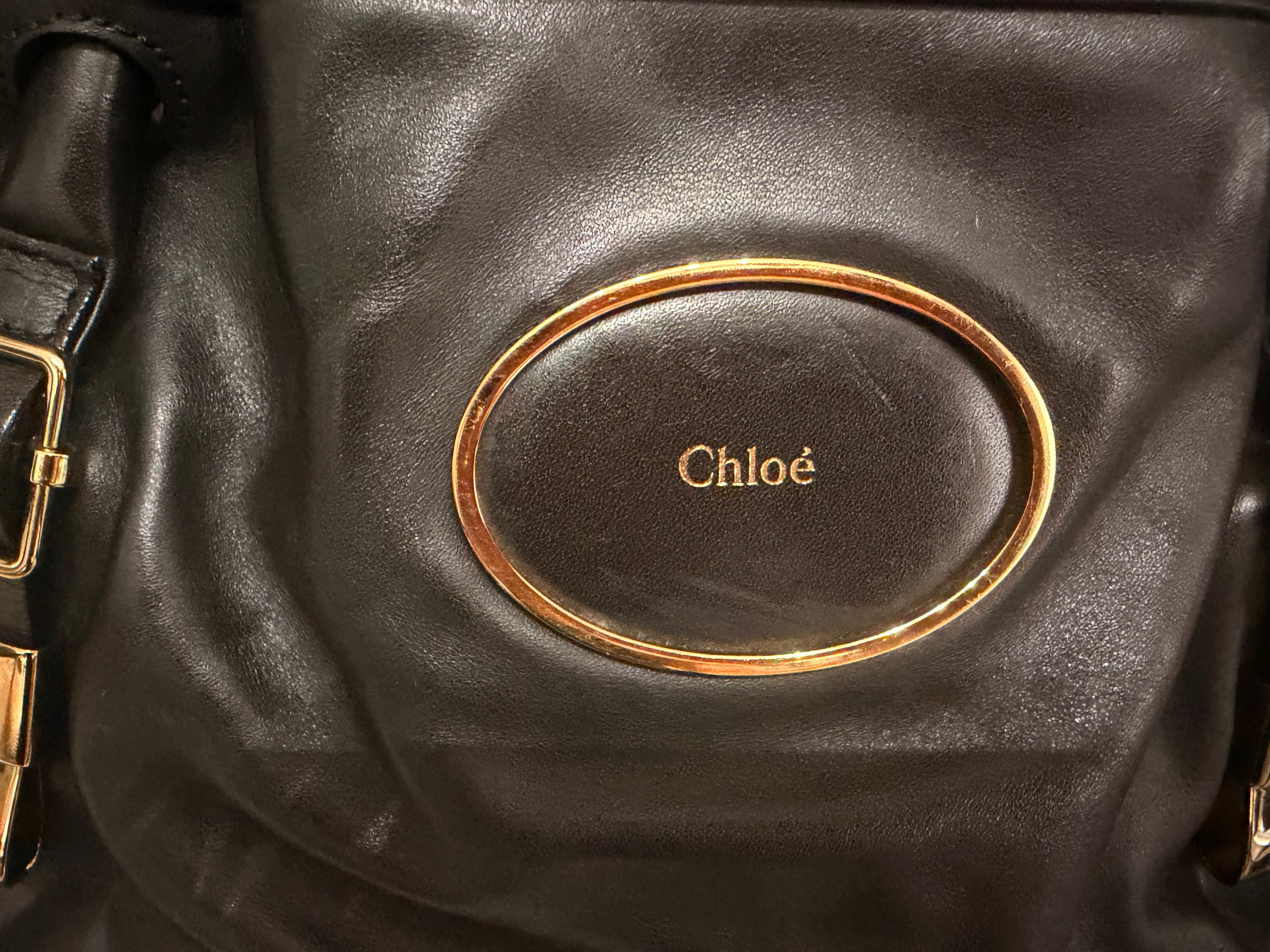 Chloé Leather Top Handle Shoulder Bag – Black