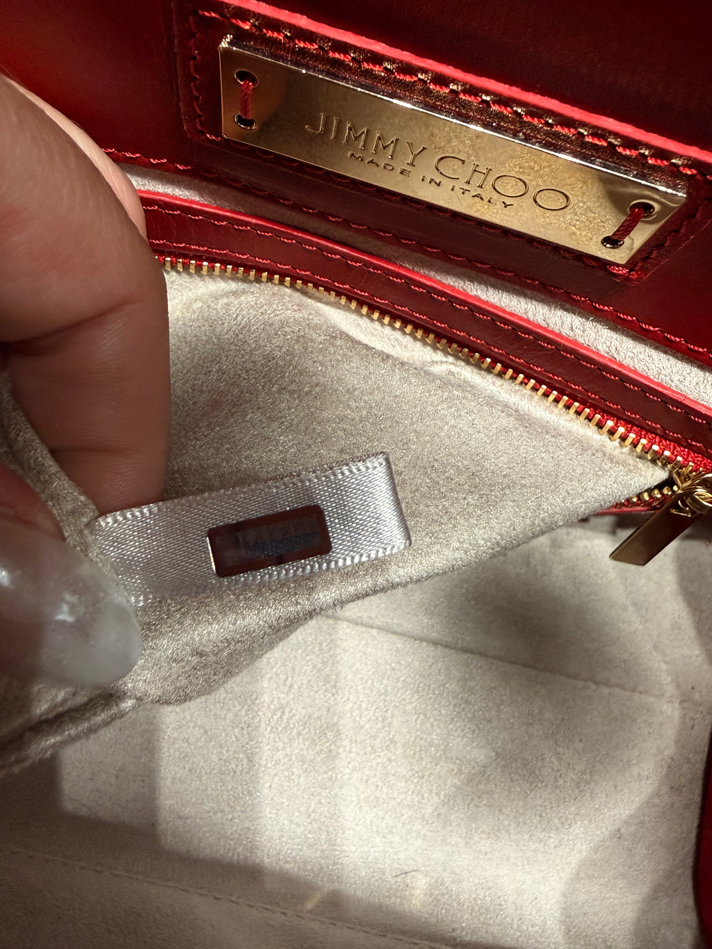 Jimmy Choo Suede & Leather Mini Tote Bag – Red