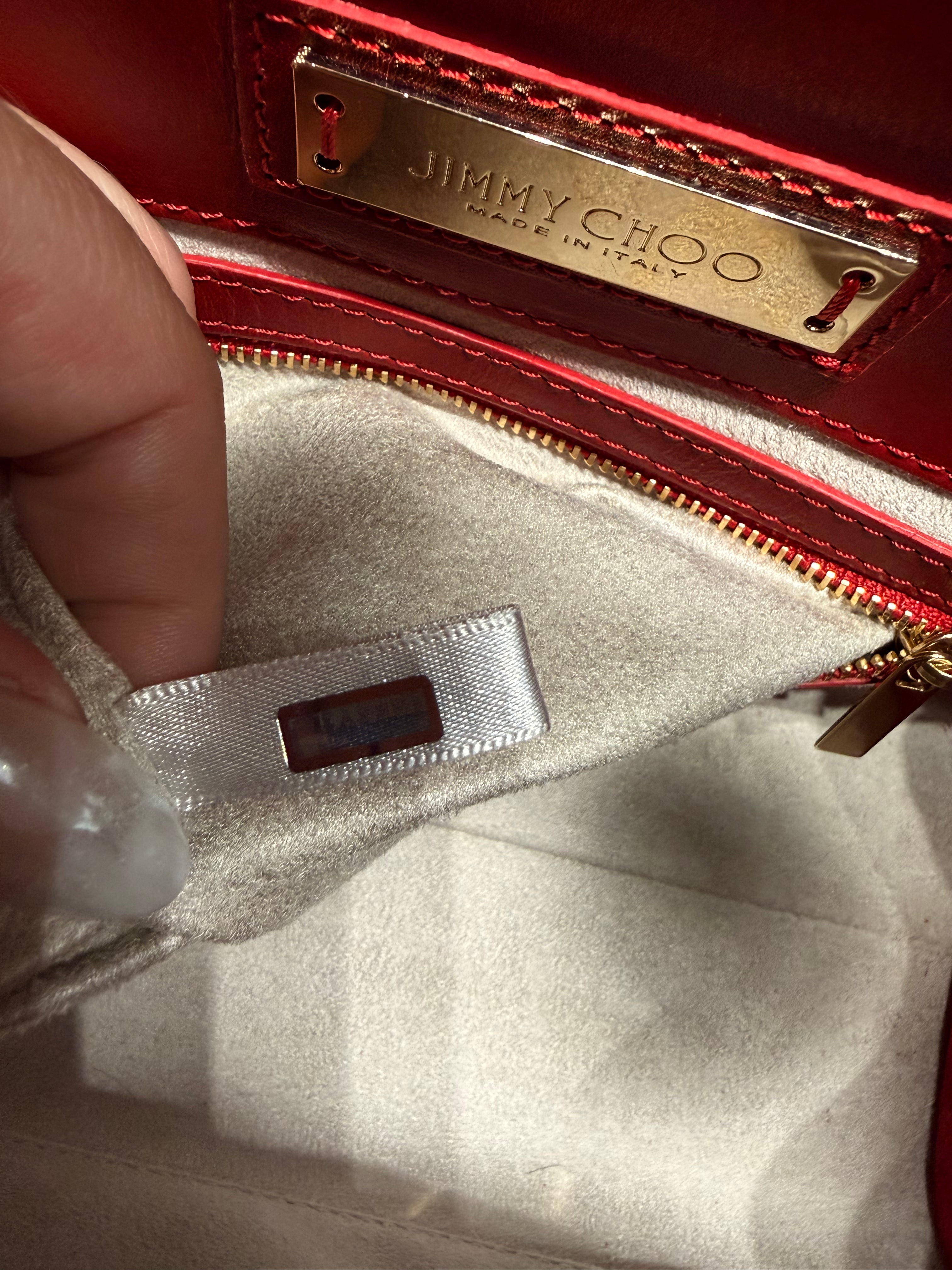 Jimmy Choo Suede & Leather Mini Tote Bag – Red