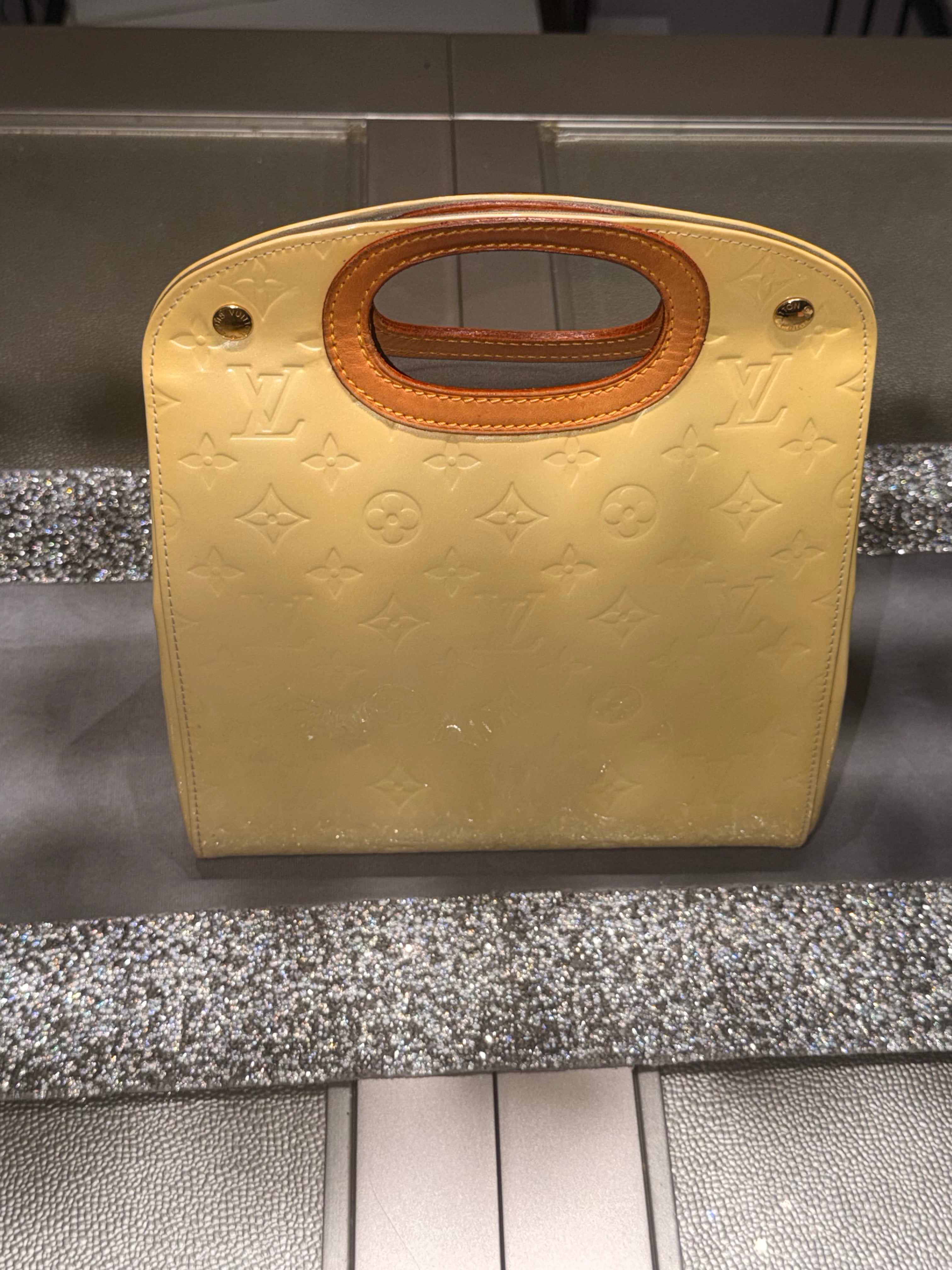 Louis Vuitton Maple Drive PM Pale Yellow Monogram Vernis Handbag
