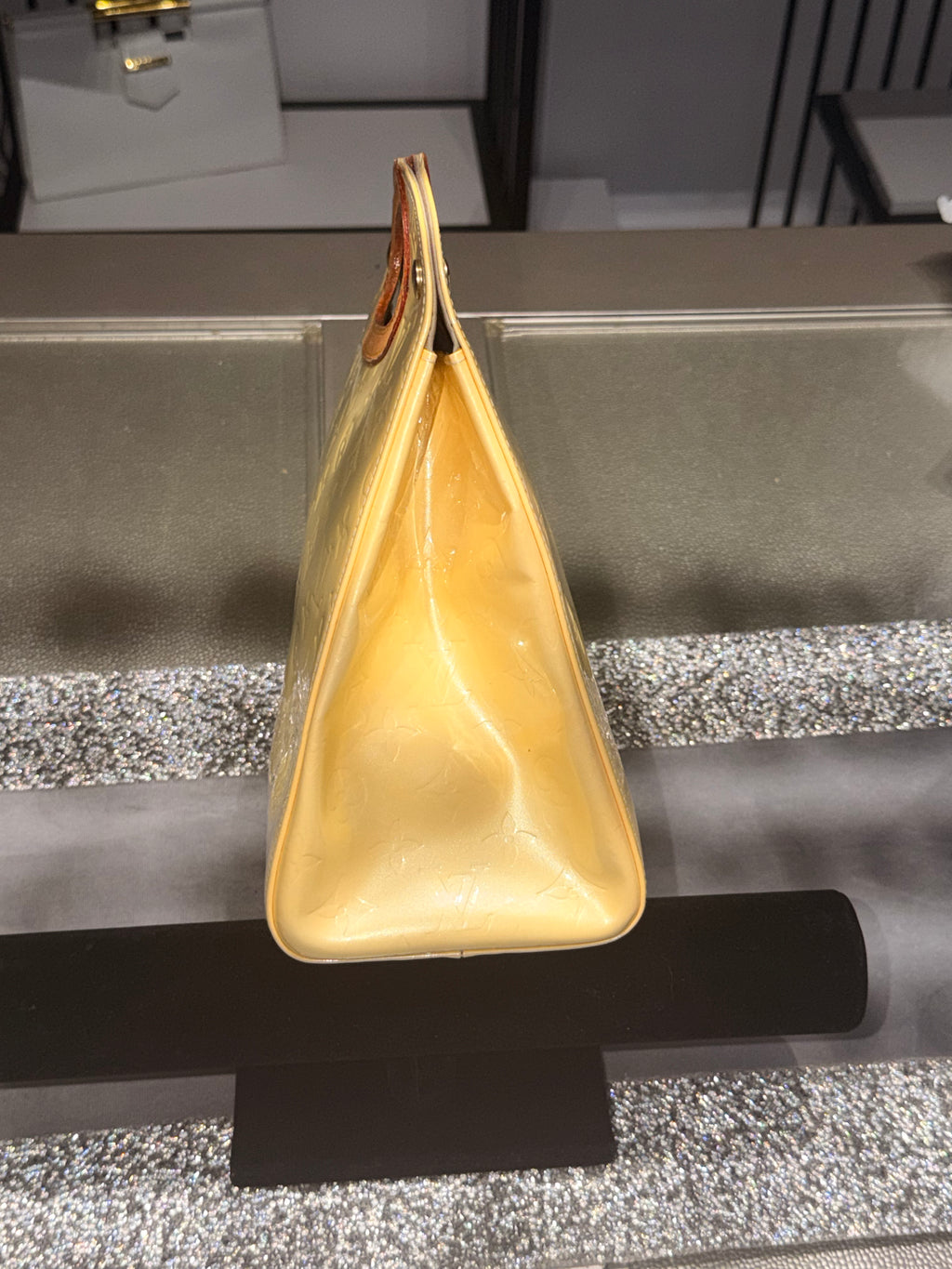 Louis Vuitton Maple Drive PM Pale Yellow Monogram Vernis Handbag