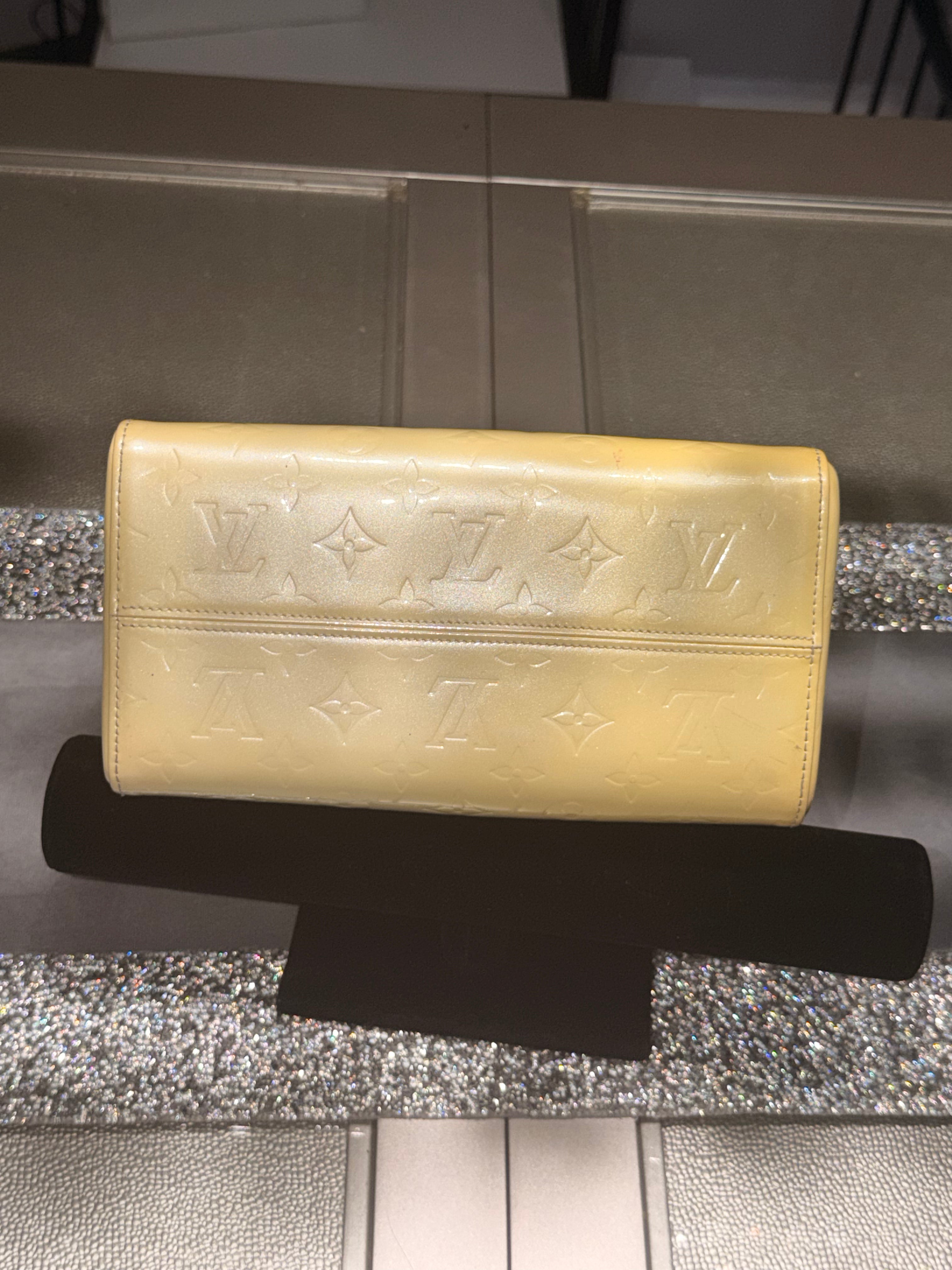 Louis Vuitton Maple Drive PM Pale Yellow Monogram Vernis Handbag