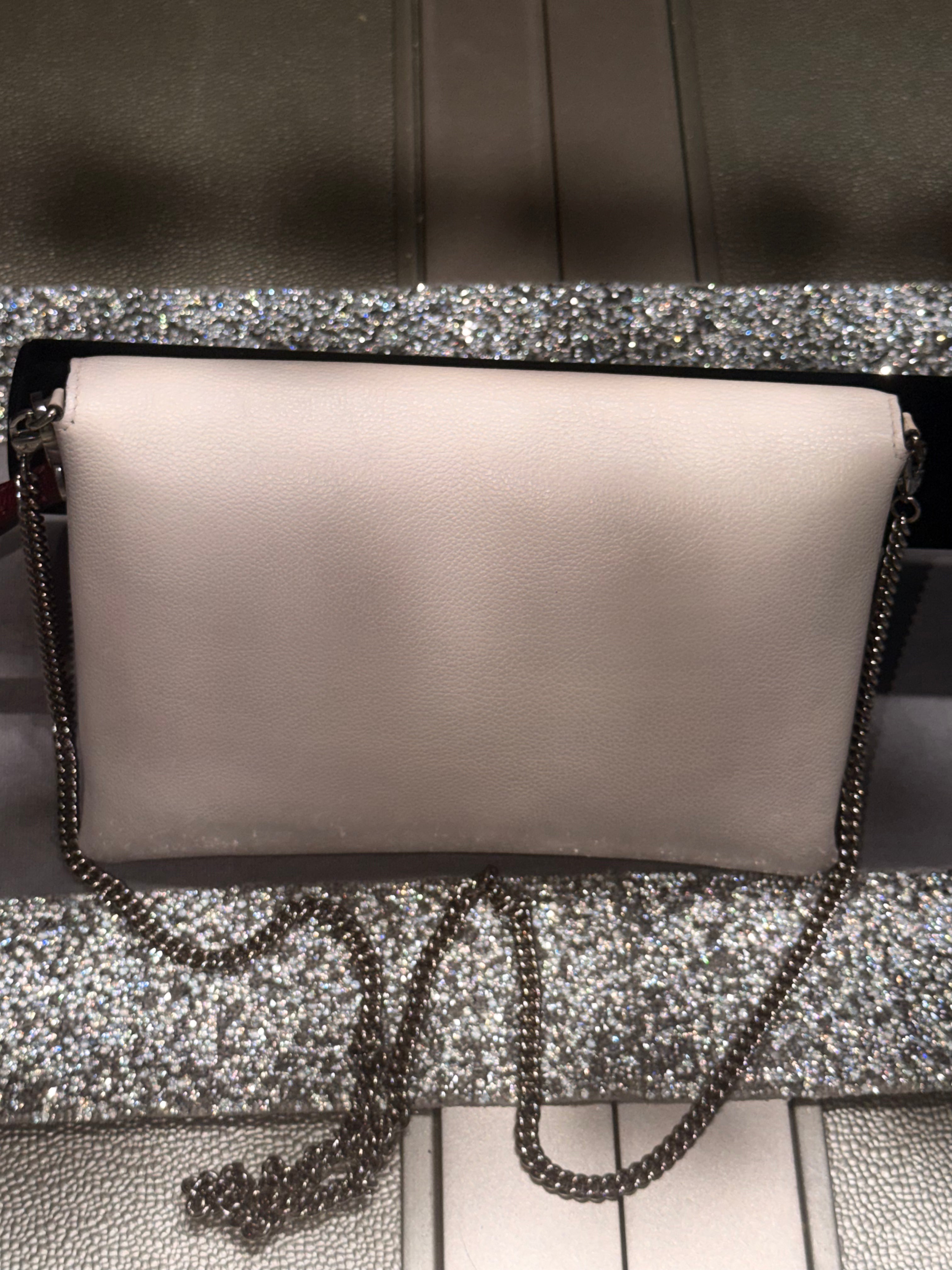 Louis Vuitton Mylockme Chain Pochette White & Pink Shoulder Bag