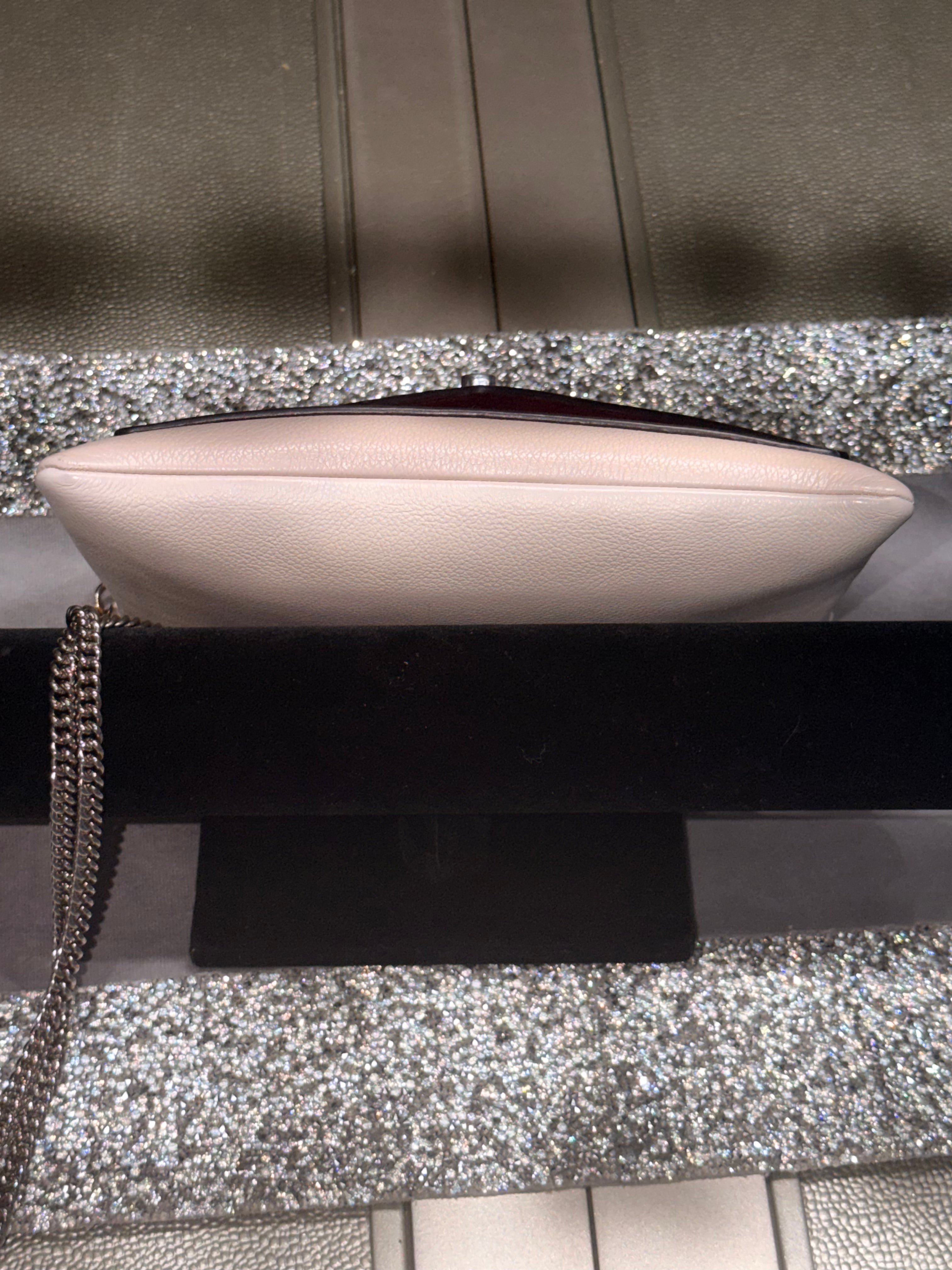 Louis Vuitton Mylockme Chain Pochette White & Pink Shoulder Bag