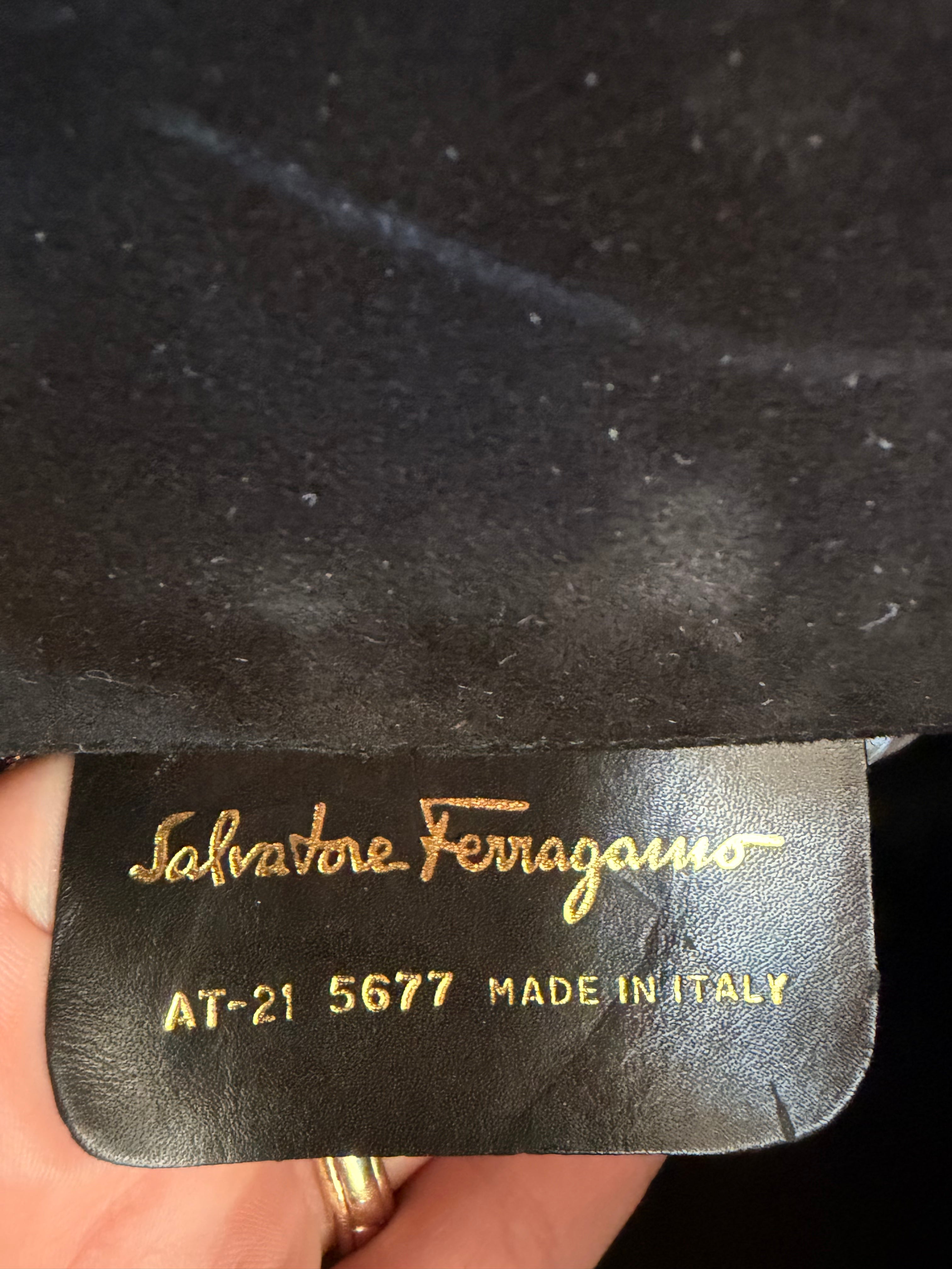 Salvatore Ferragamo Vara Bow Patent Leather Mini Bag – Black