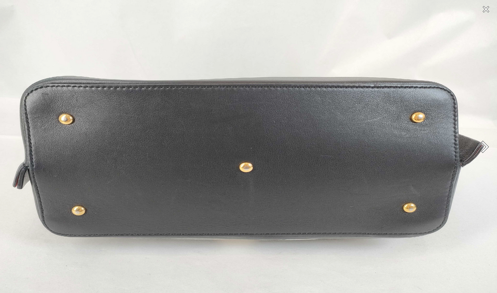 Valentino Garavani Go Logo Escape Black Leather Small Tote Bag