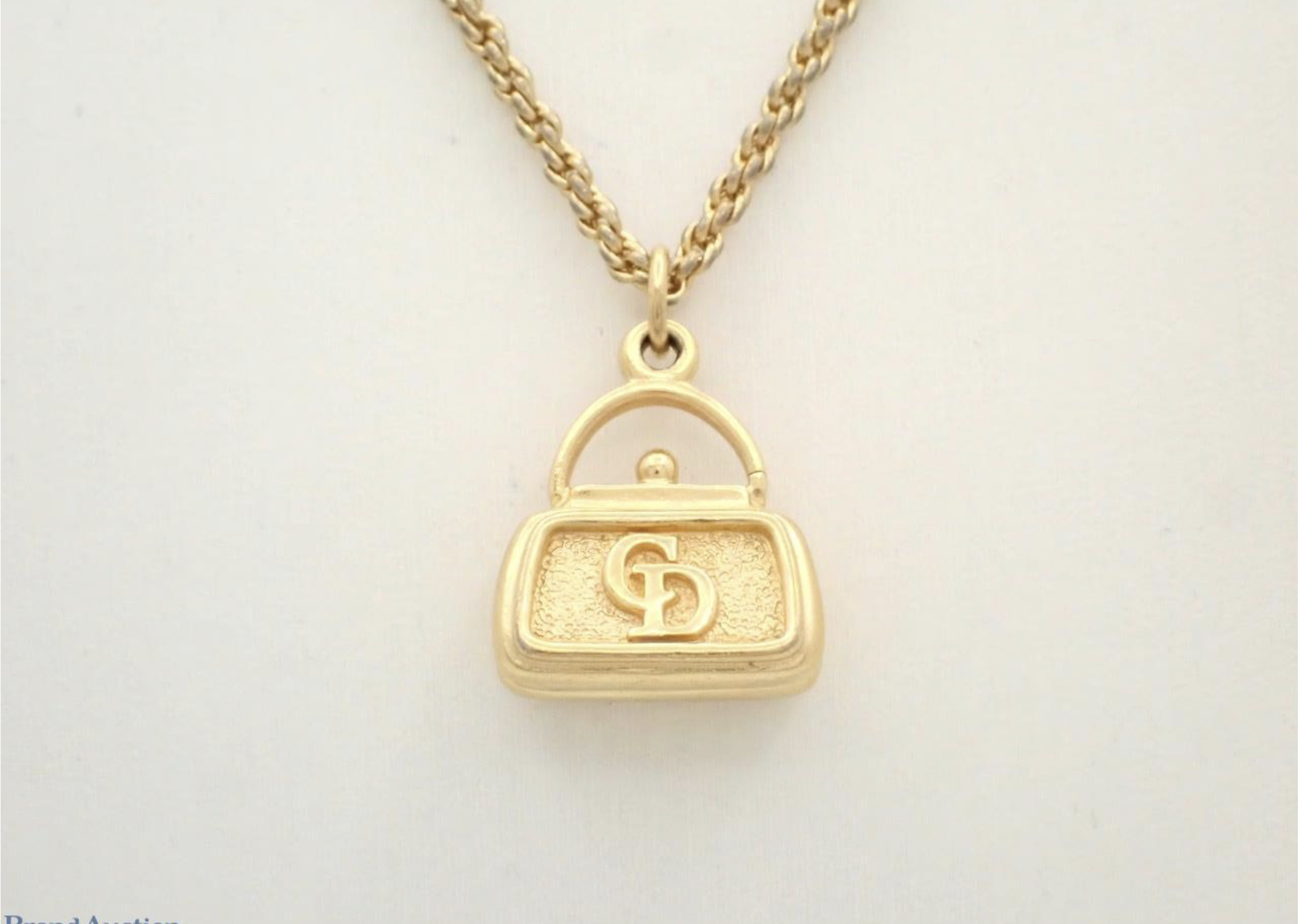 Christian Dior bag charm necklace