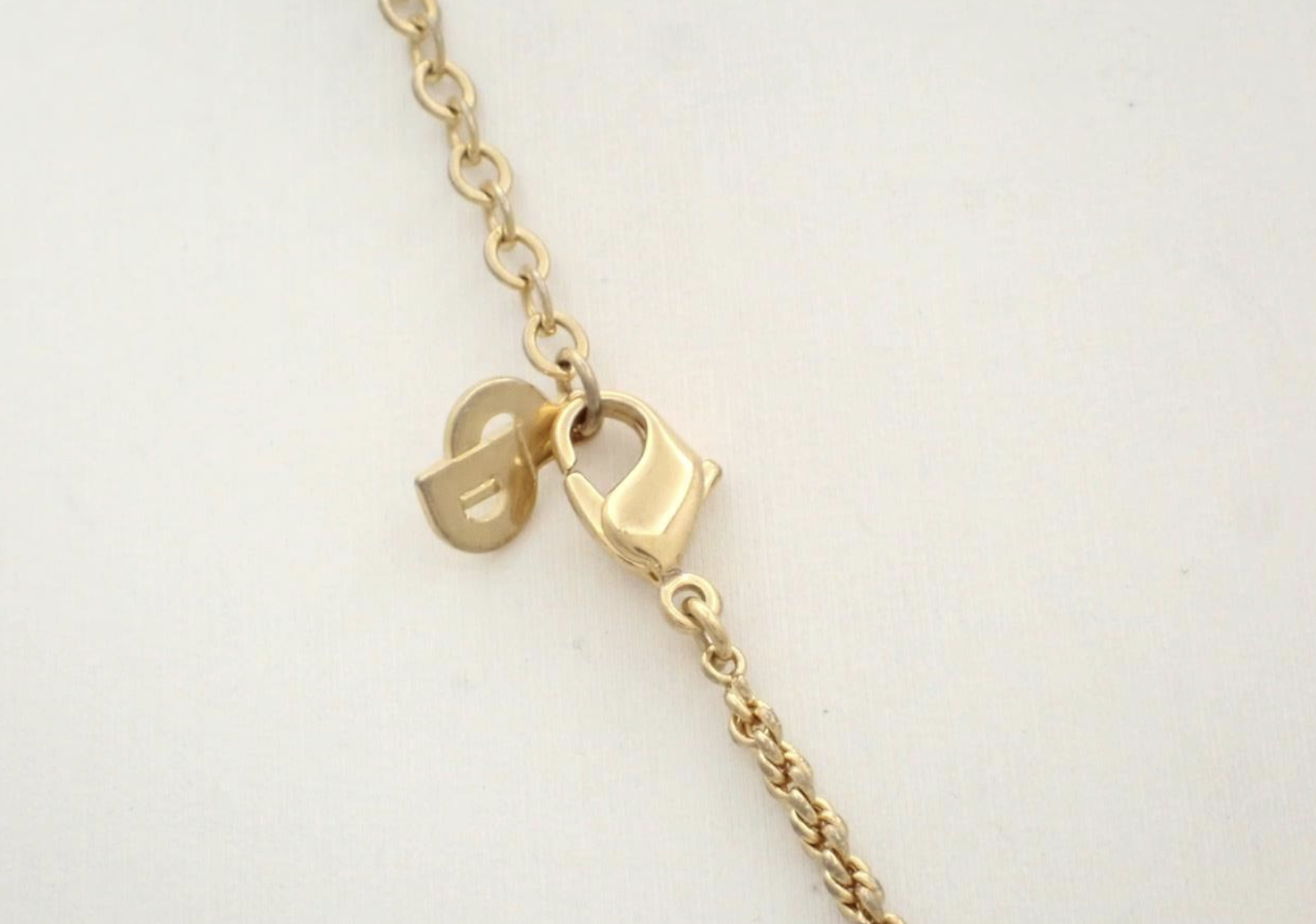 Christian Dior bag charm necklace