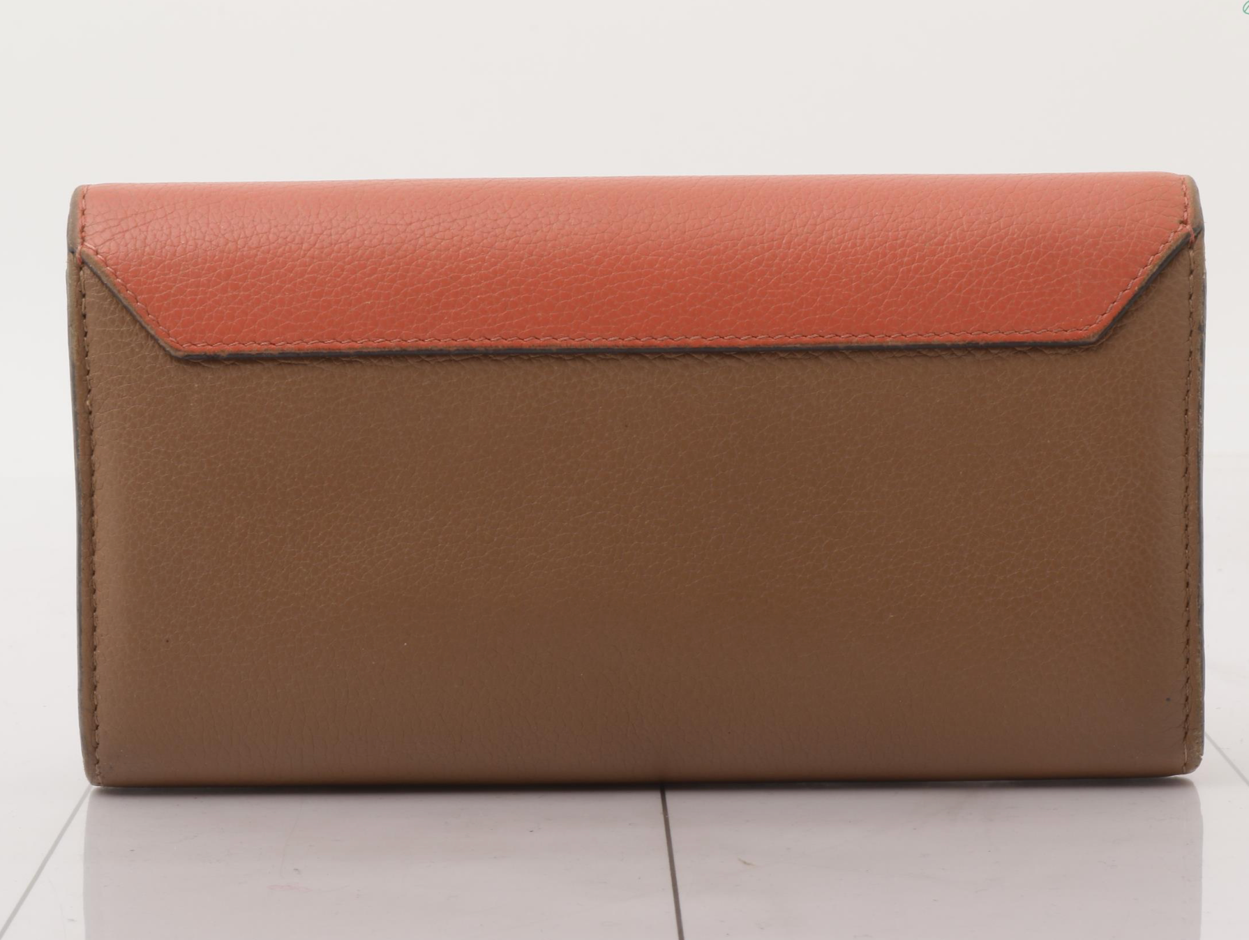 Louis Vuitton Lockme II Long Wallet Coral Pink Taupe Leather