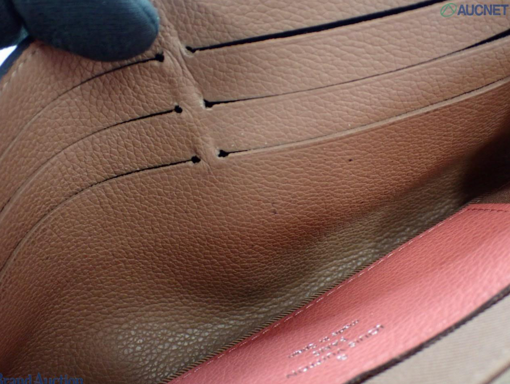 Louis Vuitton Lockme II Long Wallet Coral Pink Taupe Leather