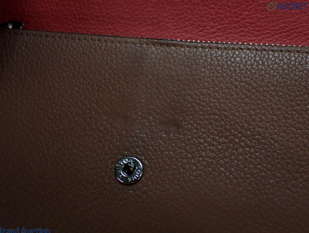 Louis Vuitton Lockme II Long Wallet Coral Pink Taupe Leather
