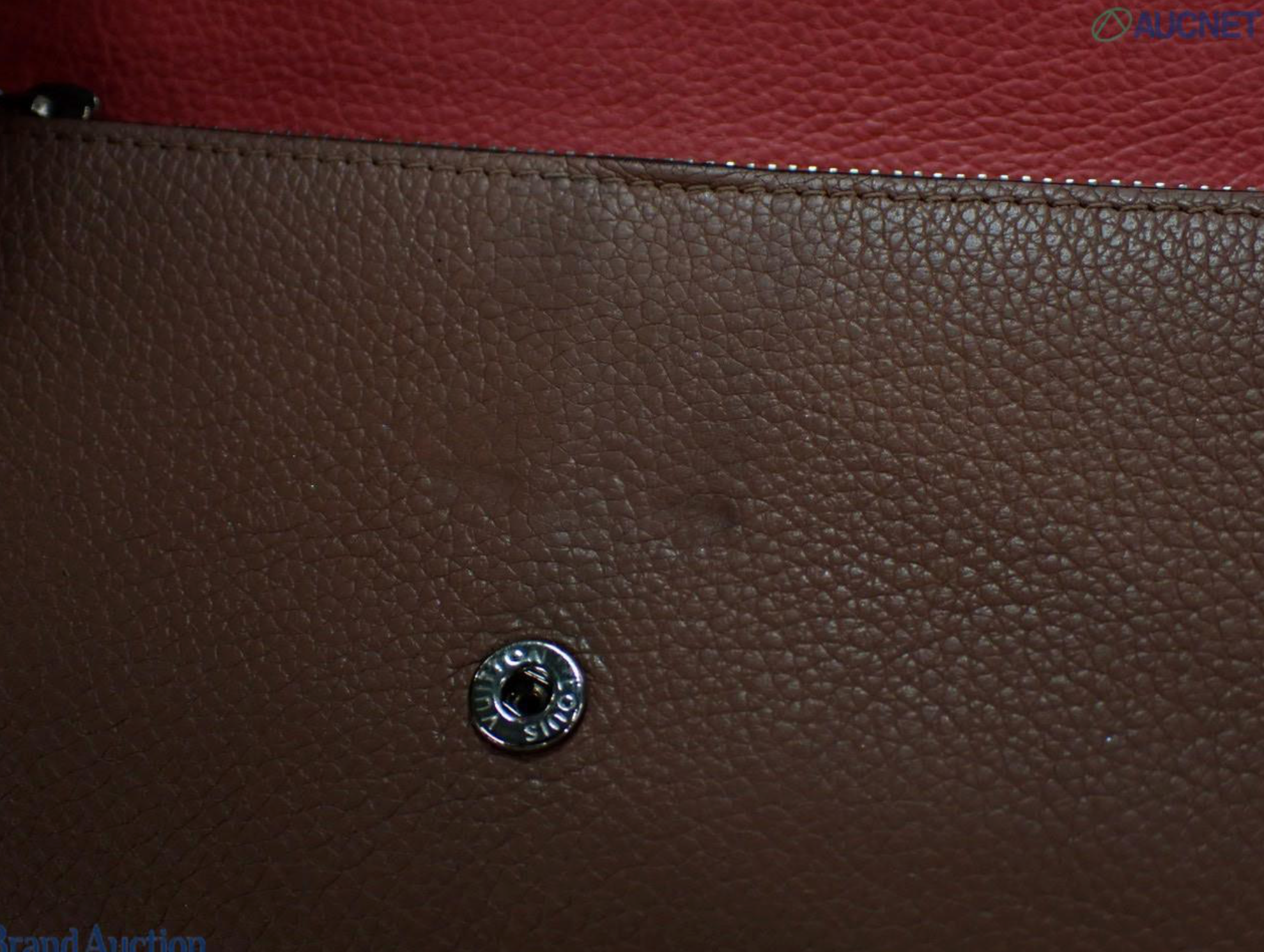 Louis Vuitton Lockme II Long Wallet Coral Pink Taupe Leather