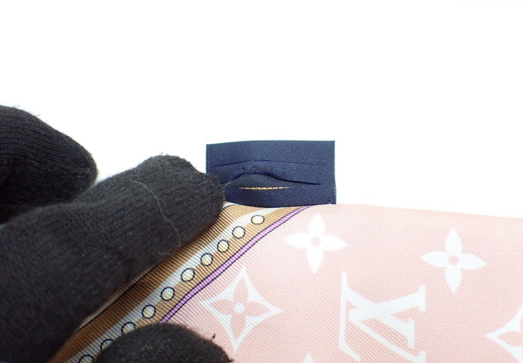 Louis Vuitton Monogram BB Bandeau Silk Scarf Pink White Made in Italy with Box