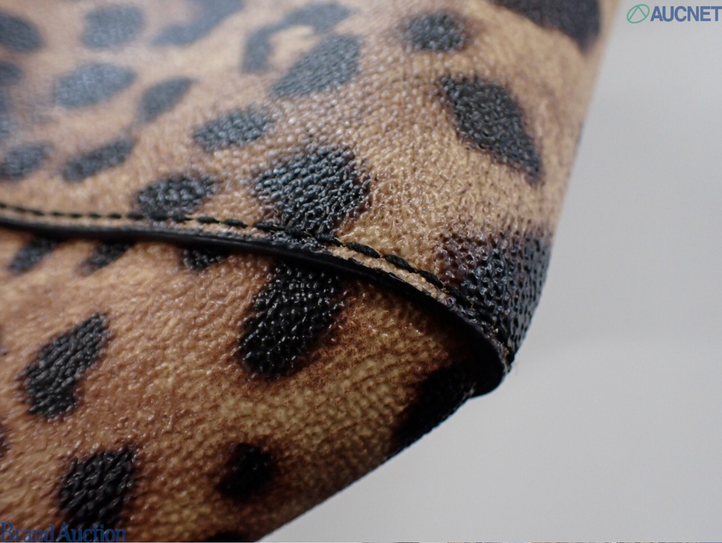 Dolce & Gabbana Leopard Print Large Tote Bag Black Leather