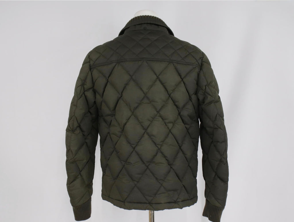 Moncler Men’s Size 4  Olive Green Quilted Down Puffer Jacket