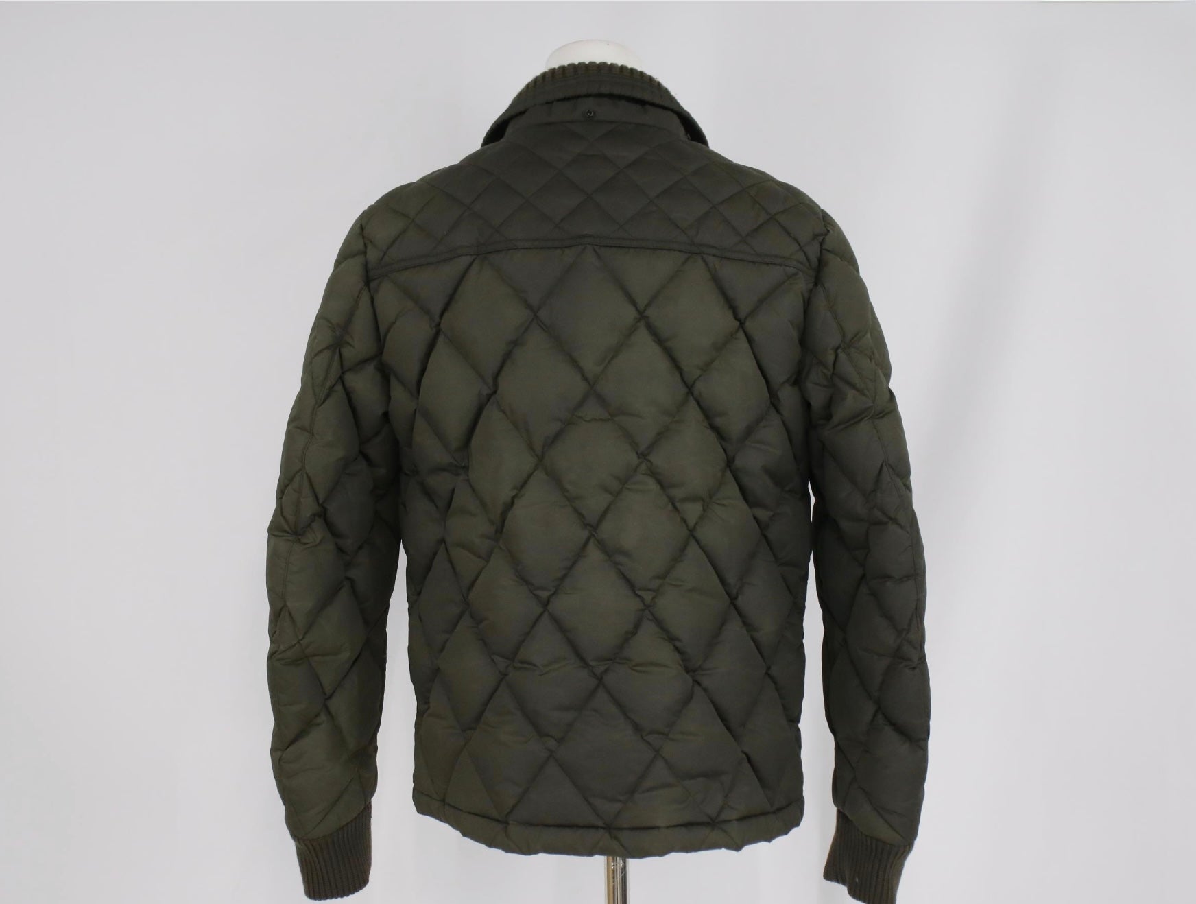 Moncler Men’s Size 4  Olive Green Quilted Down Puffer Jacket