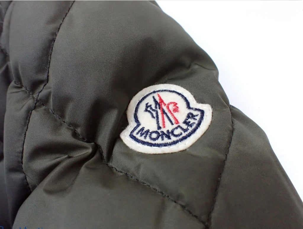 Moncler Men’s Size 4  Olive Green Quilted Down Puffer Jacket