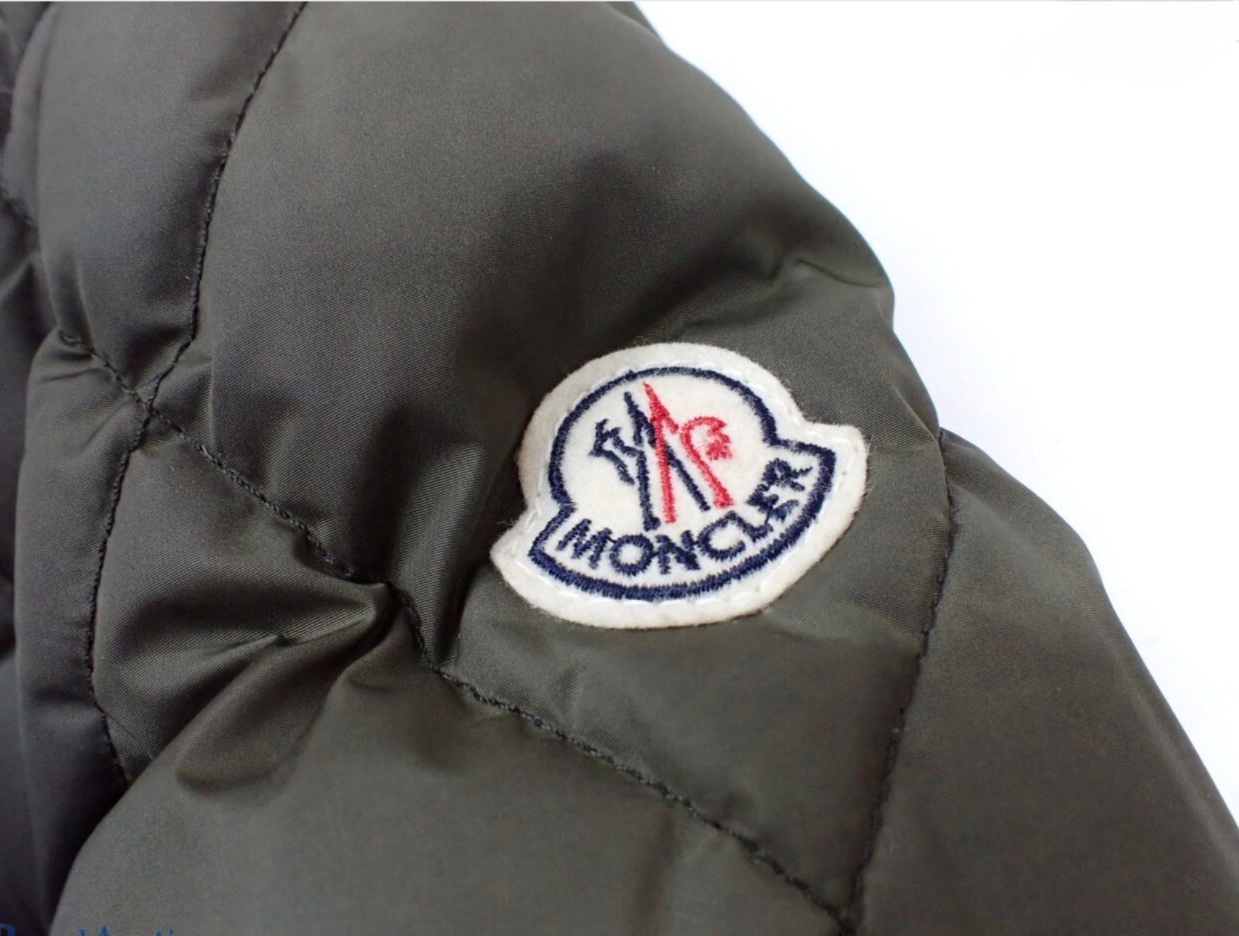Moncler Men’s Size 4  Olive Green Quilted Down Puffer Jacket