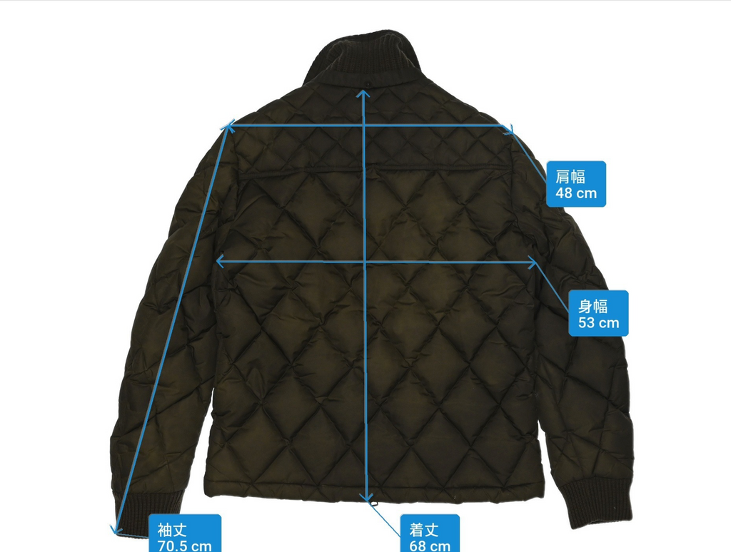 Moncler Men’s Size 4  Olive Green Quilted Down Puffer Jacket
