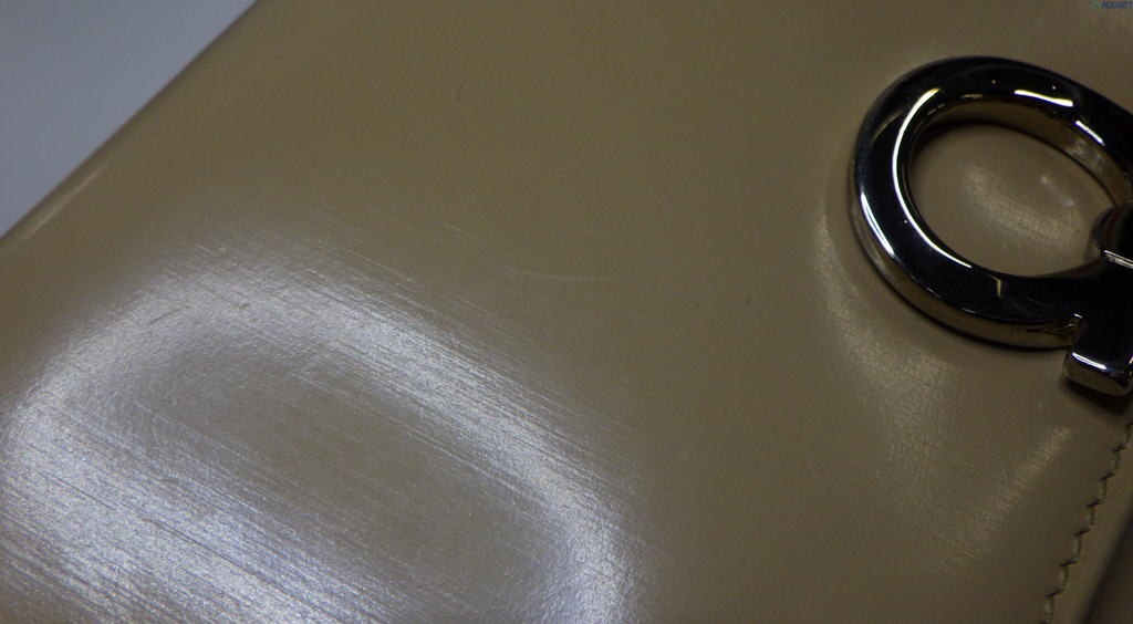 Salvatore Ferragamo Gancini Cream Leather Long Wallet Made in Italy