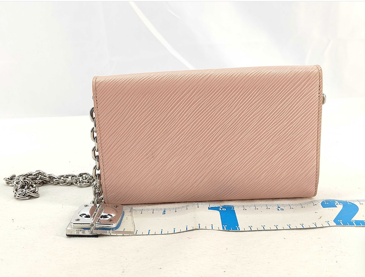 Louis Vuitton Twist Chain Wallet on Chain Light Pink Epi Leather