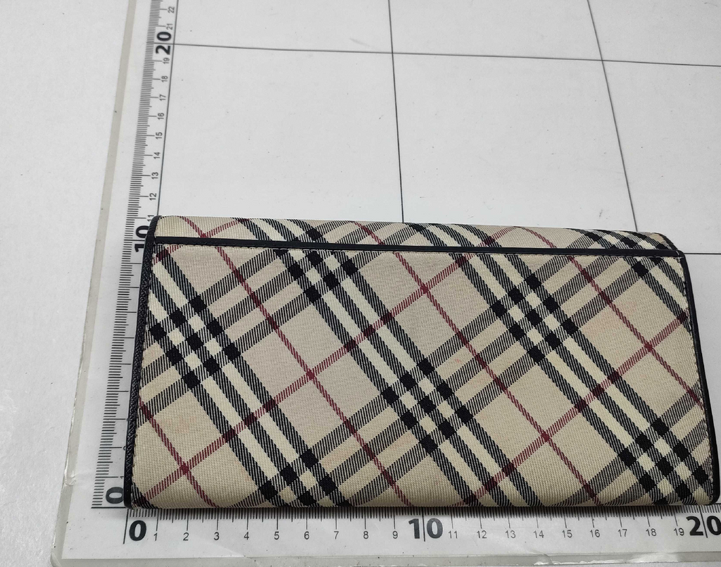 Burberry Vintage Check Long Wallet – Beige & Black