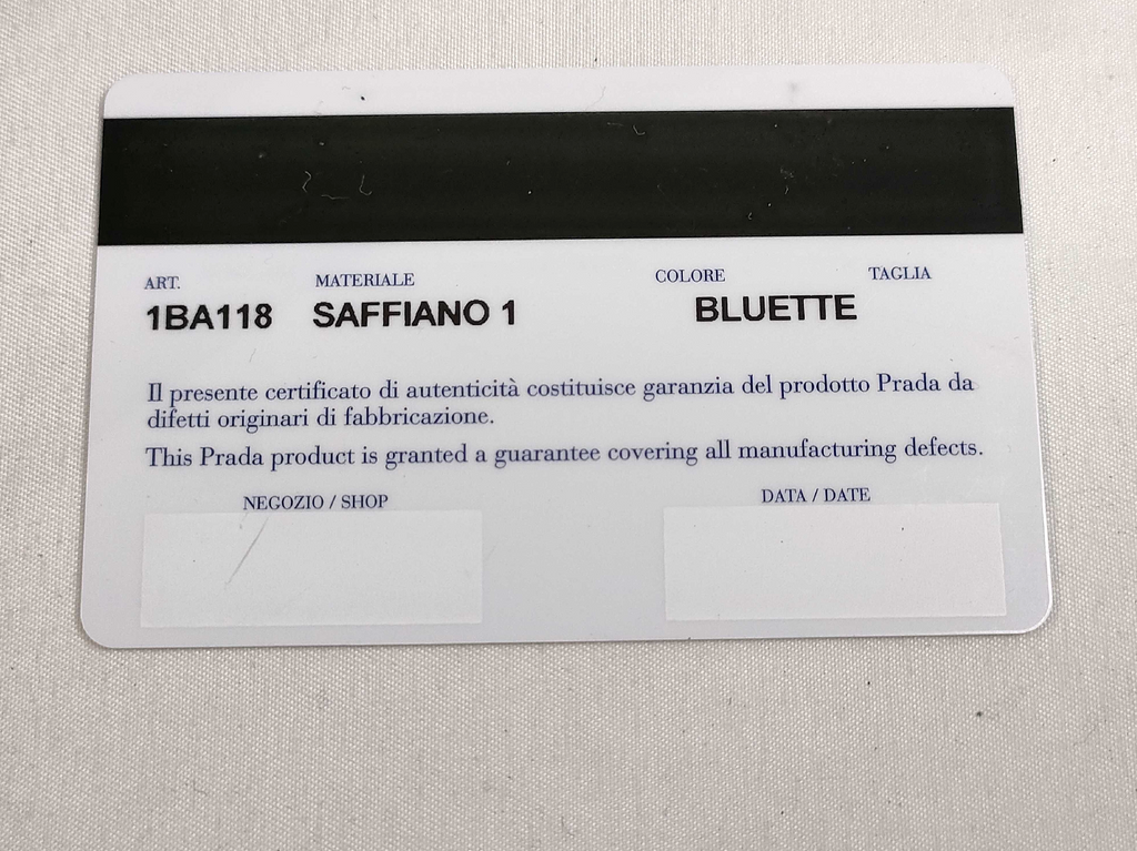 Prada Saffiano Lux Tote Bag 1BA118 Bluette Blue with Shoulder Strap