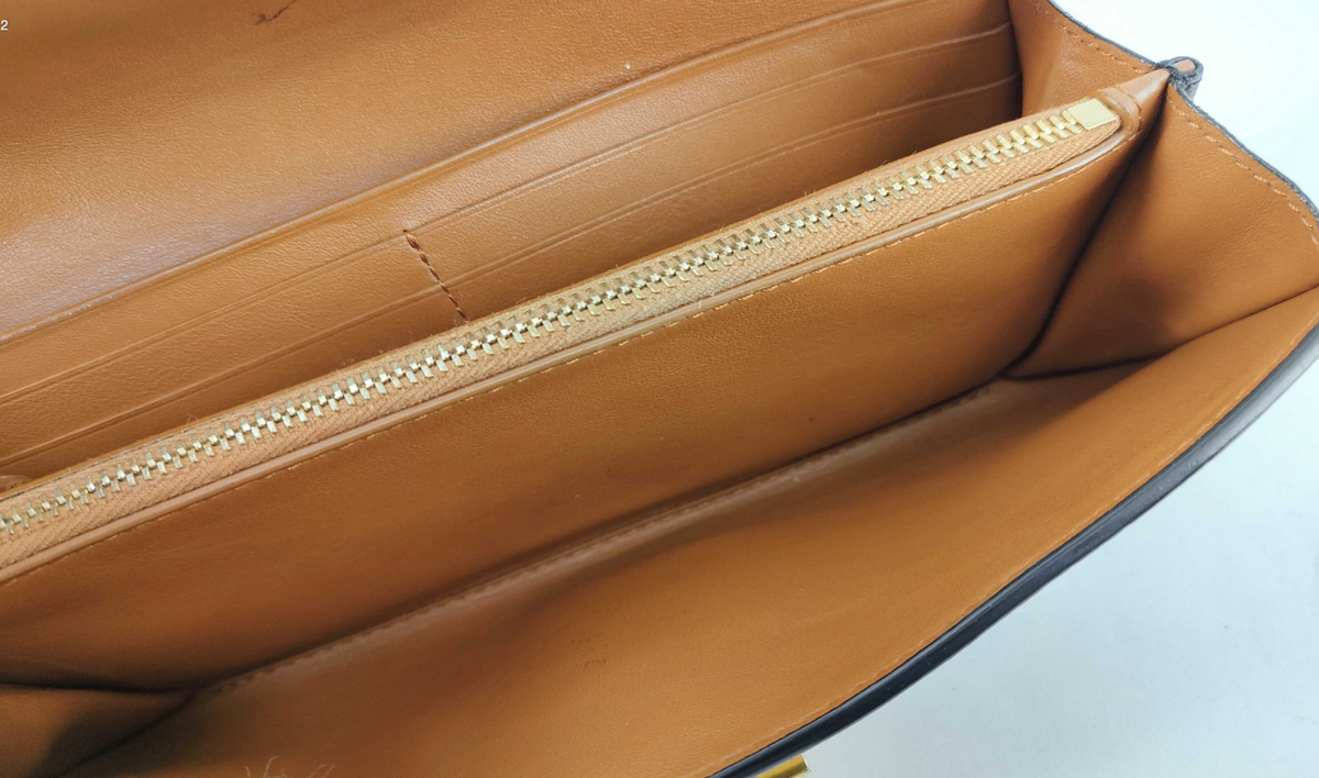 Bottega Veneta Brown Leather Gold Hardware Continental Wallet