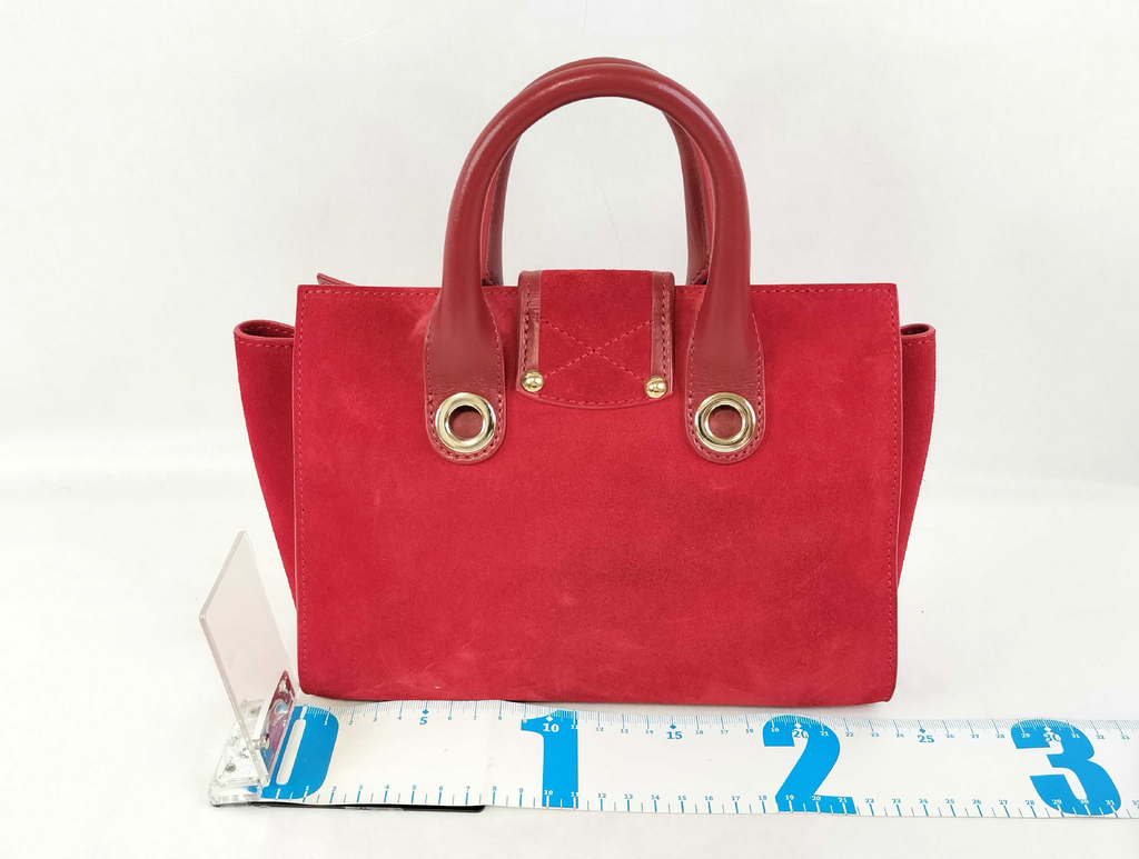 Jimmy Choo Suede & Leather Mini Tote Bag – Red