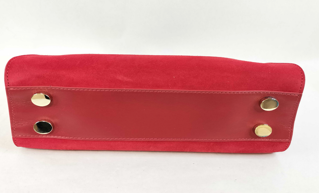 Jimmy Choo Suede & Leather Mini Tote Bag – Red