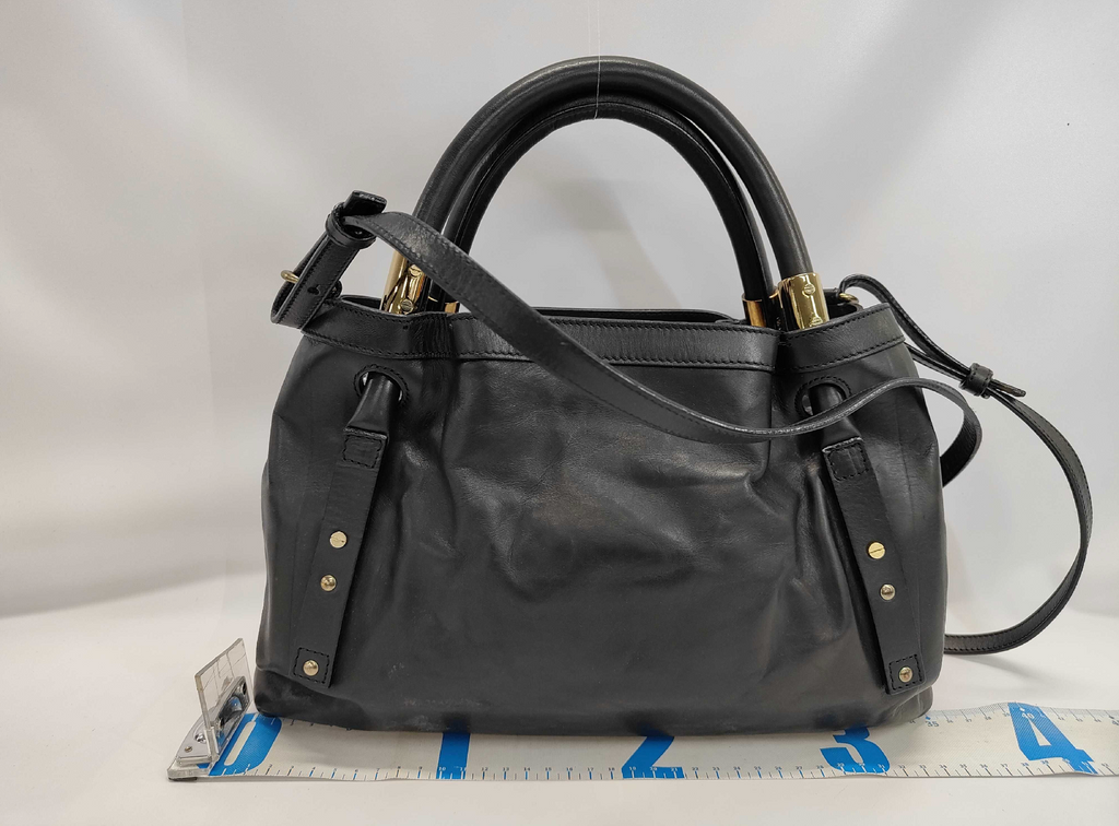 Chloé Leather Top Handle Shoulder Bag – Black