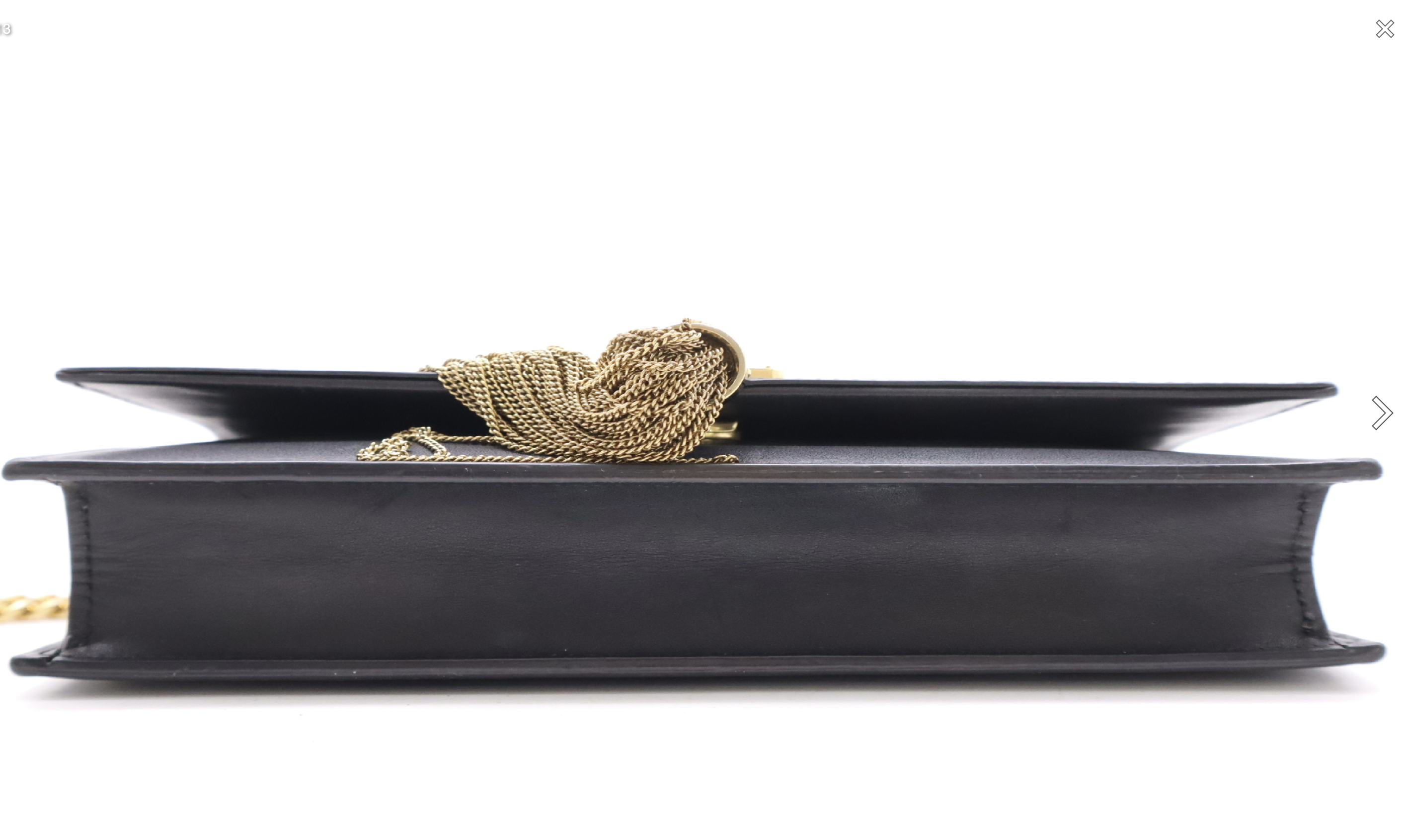 Saint Laurent Kate Tassel Wallet on Chain (WOC) Black Smooth Leather Gold Hardware