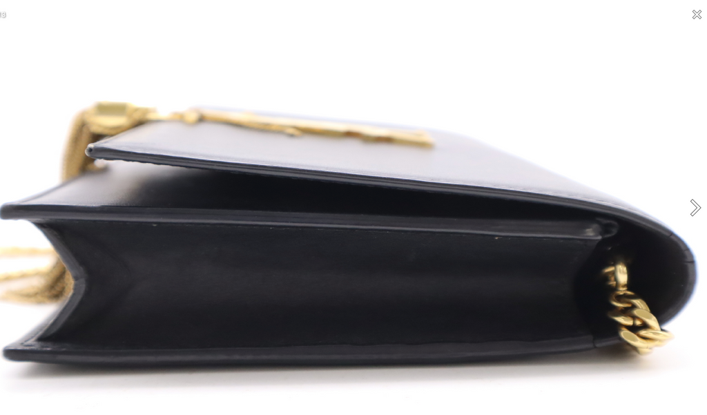 Saint Laurent Kate Tassel Wallet on Chain (WOC) Black Smooth Leather Gold Hardware