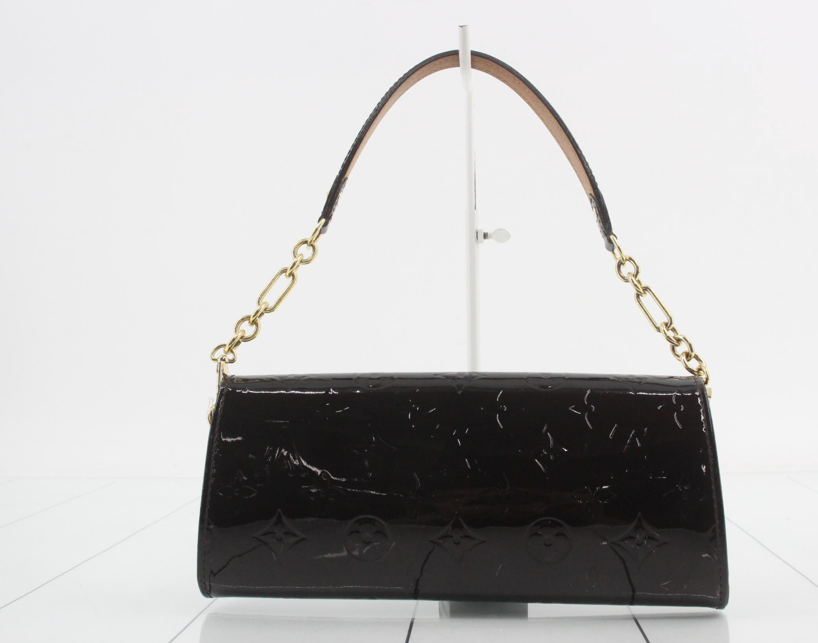 Louis Vuitton Sunset Boulevard Monogram Vernis Shoulder Bag Clutch – Amarante