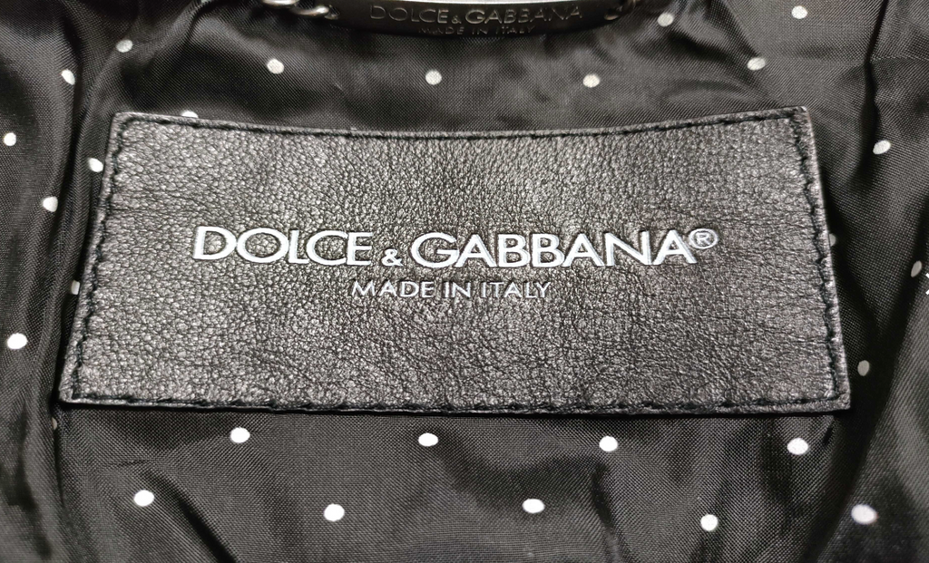 Dolce & Gabbana Black Lambskin Leather Hooded Bomber Jacket Men's IT 44