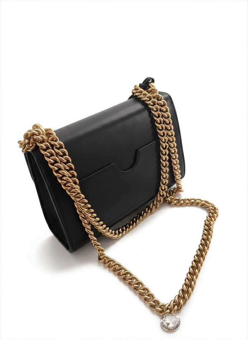 Gucci Black Leather Small Padlock Shoulder Bag