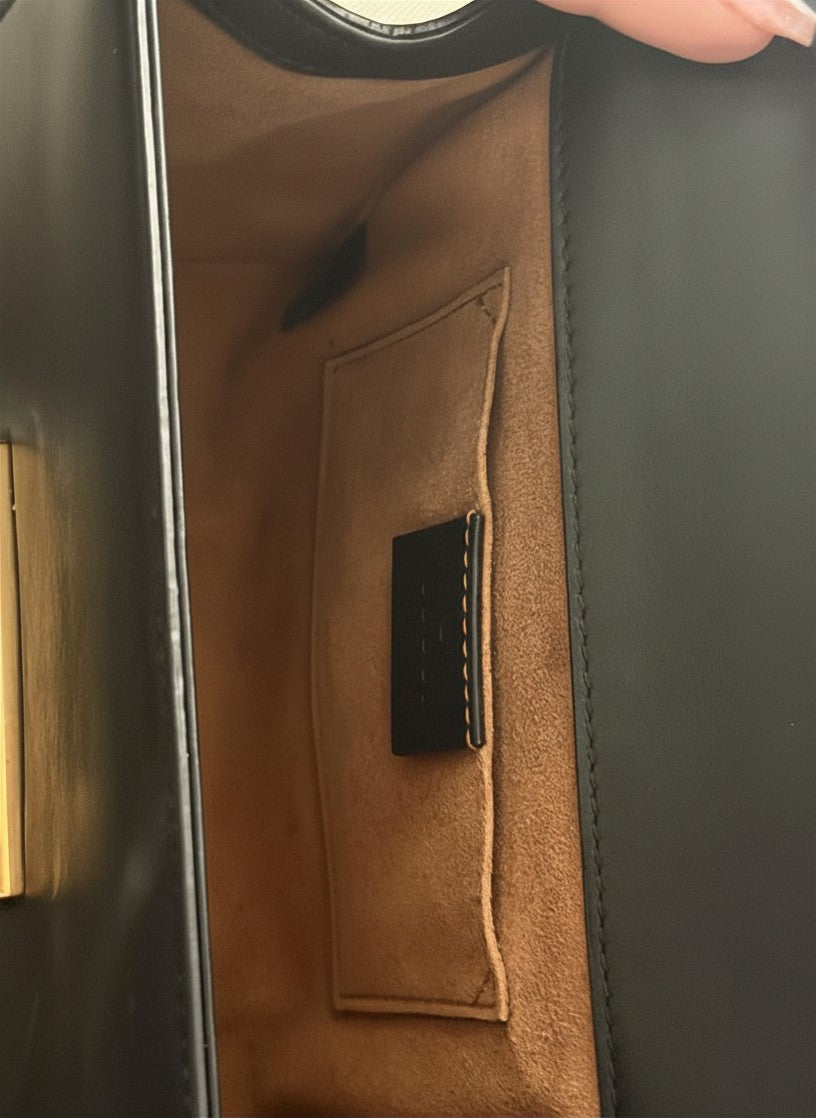 Gucci Black Leather Small Padlock Shoulder Bag