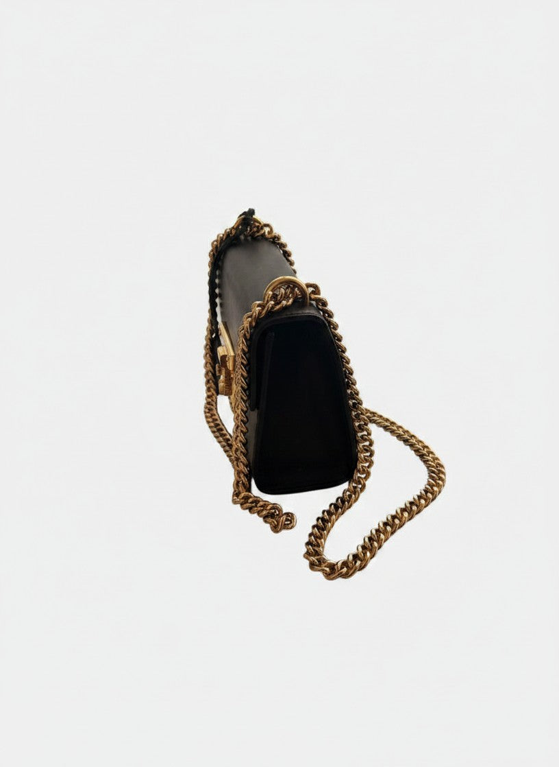 Gucci Black Leather Small Padlock Shoulder Bag