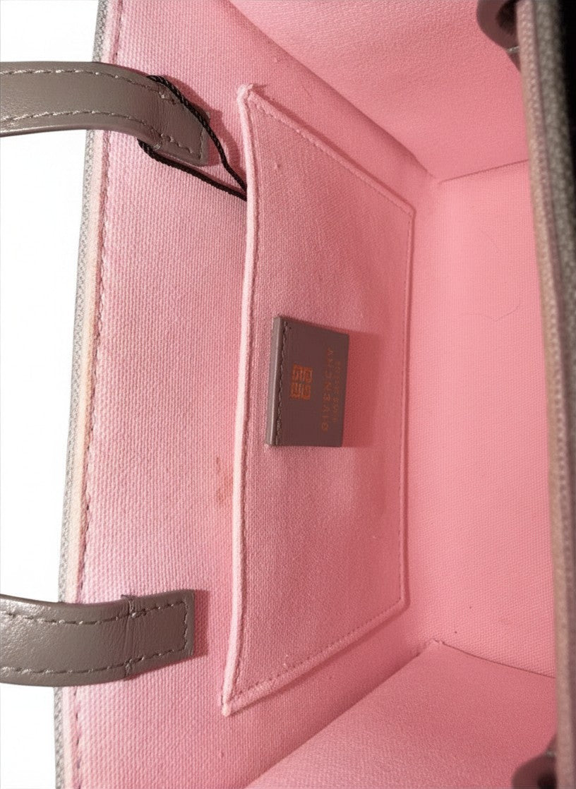 Givenchy  Mini G Tote Shopping Bag In Canvas