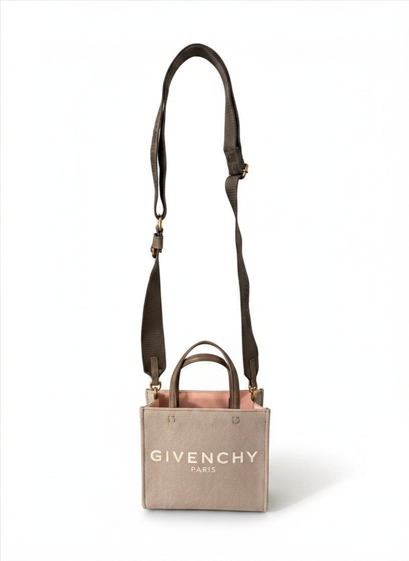 Givenchy  Mini G Tote Shopping Bag In Canvas