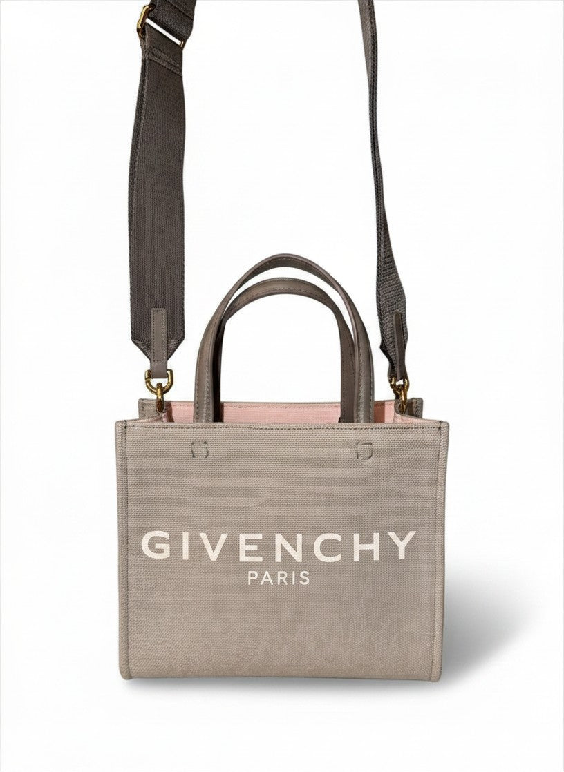 Givenchy  Mini G Tote Shopping Bag In Canvas