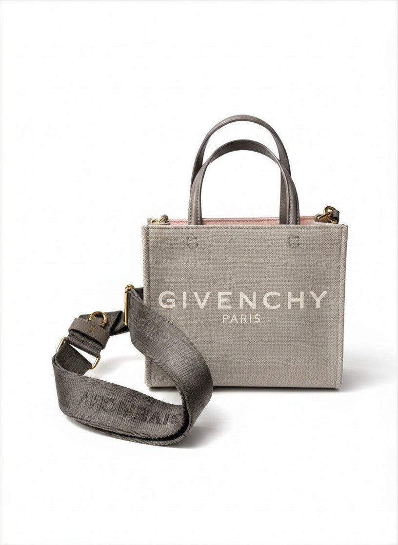 Givenchy  Mini G Tote Shopping Bag In Canvas