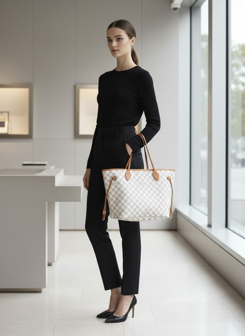 Louis Vuitton NEVERFULL MM Damier Azur