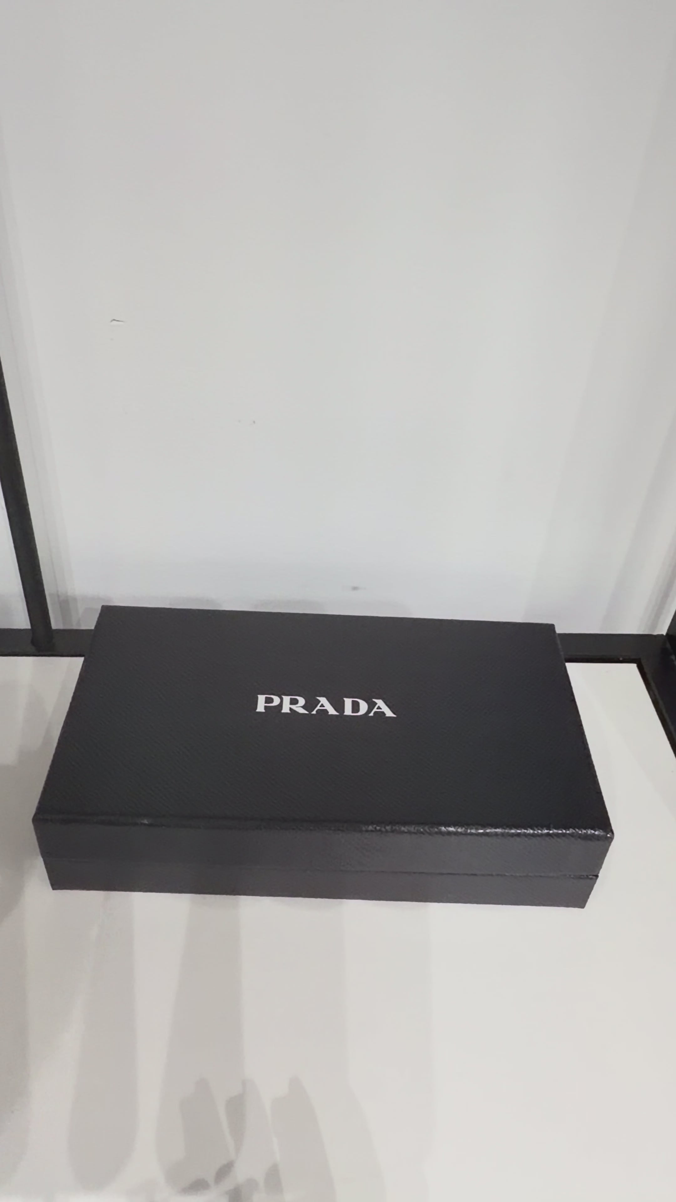 Authentic Prada Grey Saffiano Leather Bow Continental Long Wallet with Box